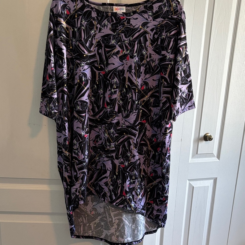 LuLaRoe Disney Irma Maleficent Purple and Black